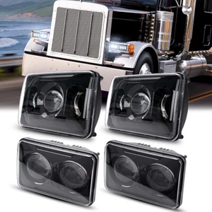 4pcs 10000LM 4x6" LED Headlamps Light Hi/Lo for Peterbilt Truck 357 378 379 320 - Picture 1 of 11