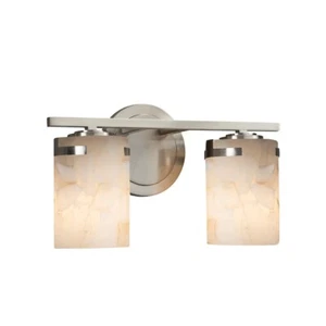 Justice Alabaster Rocks Bath Bar in Brushed Nickel - ALR-8452-10-NCKL-LED2-1400 - Picture 1 of 1
