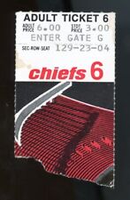Kansas City Chiefs Ticket Stub October 15, 1972 Arrowhead Stadium vs. Bengals