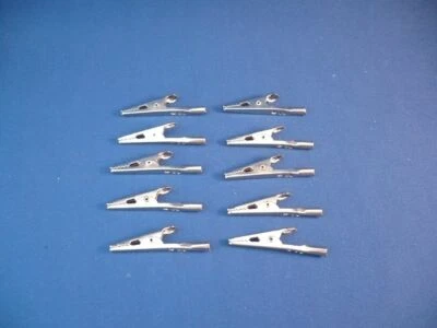 KROKODILKLEMMEN 10 STÜCK, für Messleitungen, 51mm, unisoliert, !!!