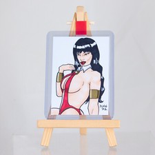 One of a Kind Sketch Card Vampirella by Dante H Guerra! Extremely Rare