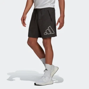 adidas Shorts Train Icons 3 Bar Training Gym Training Zip Pocket Soft Running - Picture 1 of 5