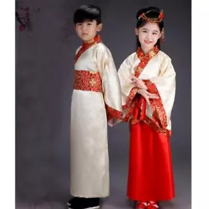 Niños Antiguos Niña Niño Hanfu tang Disfraz Chino Dinastía Vestido Fotográfico - Imagen 1 de 4