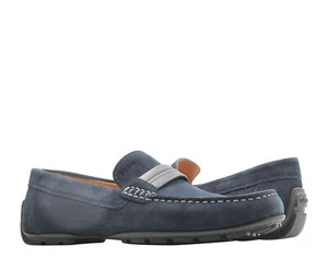 Geox Moner Mocassin Loafer Navy Suede Men's Shoes U0244A-00022-C4002 - Picture 1 of 7