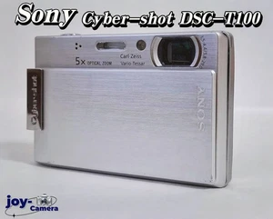 Sony Cyber-shot DSC-T100 argento 8,1 MP 5x fotocamera digitale zoom usata testata in Giappone - Foto 1 di 18