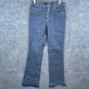 Vintage Guess Jeans Womens 28 Bootcut Fray 70s Button Fly Hippie Boho - Picture 1 of 9
