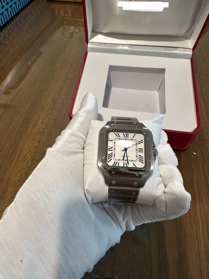 Reloj de lujo plateado para hombre 43 mm mecánico automático Foto 1 de 4