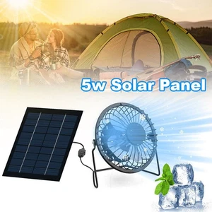 Tragbarer Mini USB Solarlüfter Ventilator Abluftventilator für Gewächshaus 5W - Bild 1 von 12