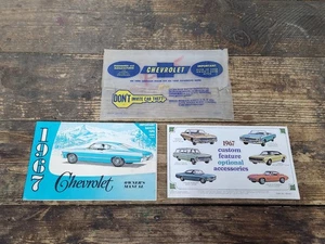1967 Chevrolet Factory GM Original Owners Manual Accessories Bag Sleeve 1st Ed. - Picture 1 of 24