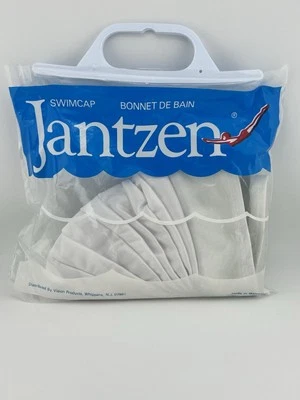 Vintage Jantzen Bonnet De Bain White Swim Bathing Cap NEW - Image 1 of 4
