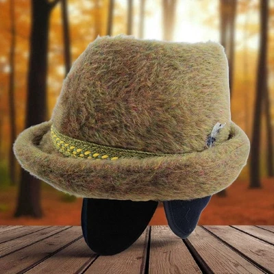 Sombrero de plumas Stetson de lana para hombre Trilby o Fedora talla 7-1/4 orejeras Foto 1 de 4