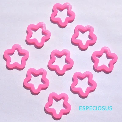 Dijes espaciadores de flores multicolores flor noctilucente cuentas de acrílico hágalo usted mismo joyería Foto 1 de 4