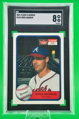 2001 Fleer Platinum #103 Greg Maddux Atlanta Braves HOF SGC 8 - Image 1 of 2