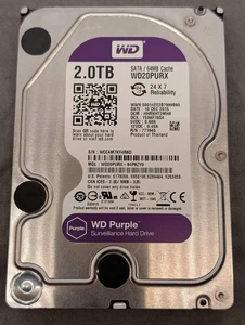 Western Digital - WD20PURX - WD Purple - 3.5" 2TB SATA Surveillance HDD - TESTED - Picture 1 of 2