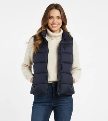 Chaleco acolchado con cremallera completa azul marino XS para mujer Old Navy forrado de lana Foto 1 de 4