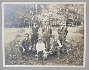1914 Delaware Lackawanna & Western Railroad Foundry First Aid Team Foto CVJM - Bild 1 von 3