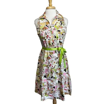 Vestido para mujer Sag Harbor 8 retro italiano café sin mangas línea A vacaciones Foto 1 de 4