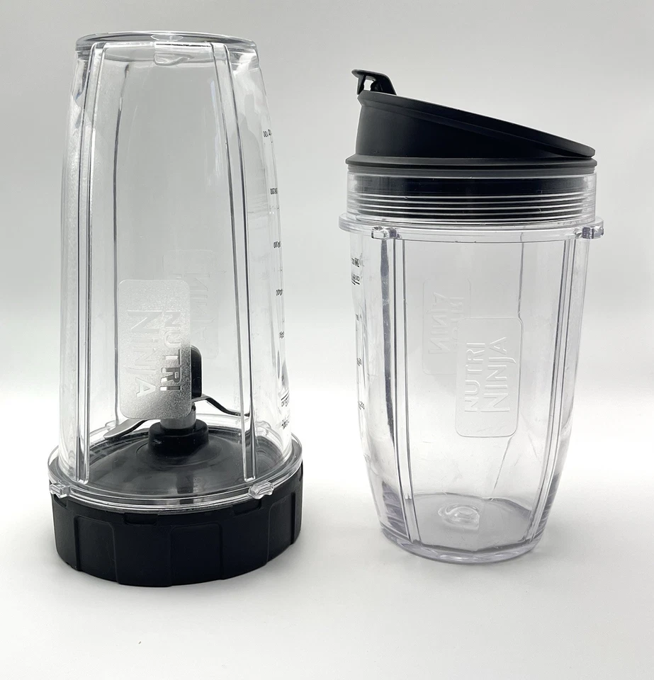 Ninja Nutri 24 盎司和 18 盎司搅拌杯、啜饮盖和刀片组件 — 第 1/4 张图片