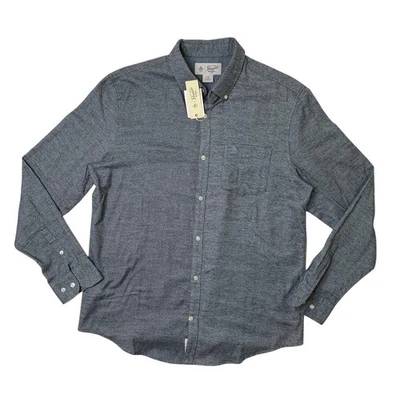 Original Penguin Shirt Mens L 'Faded Denim' Cotton Blend Button Down Long Sleeve - Image 1 of 4