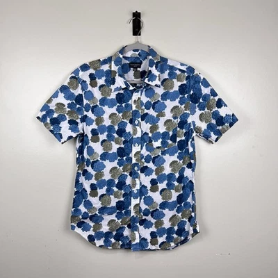 Club Monaco Floral Button Down Short Sleeve Shirt | M - Image 1 of 3