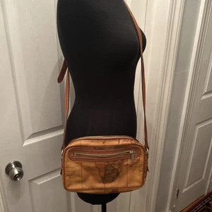 Vintage Alviero Martini Crossbody World Map Purse - Picture 1 of 7