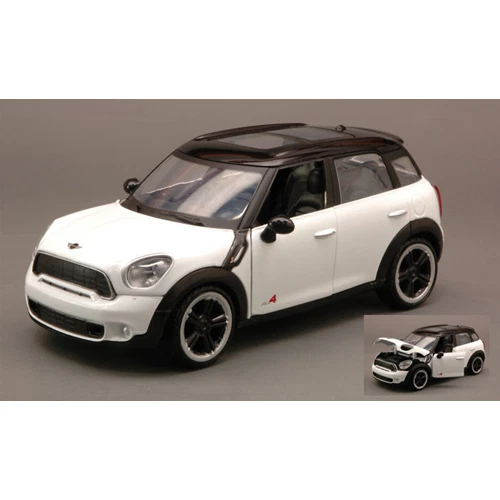 MINI COOPER S COUNTRYMAN 2011 WHITE WITH BLACK ROOF 1:24 Motormax Auto Stradali  - Immagine 1 di 1