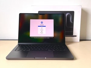MINT MACBOOK PRO 14 2024 M4 PRO 14C/20C 24GB 512GB 11 BATTERY CYCLES AC+ 04/2028 - Zdjęcie 1 z 21