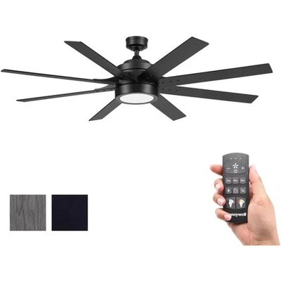 Honeywell Xerxes 62" Ceiling Fan w/ Remote Control, & Reversible Blades, Black - Image 1 of 4