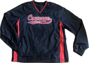 Courage California Windbreaker Pullover Jacket V-Neck Embroidered Adult XL RARE! - Picture 1 of 12