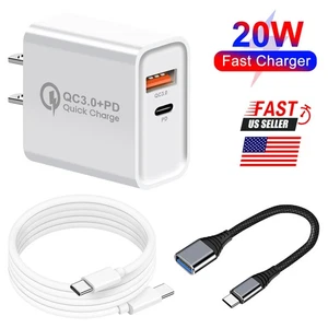 Wall Charger/ 1M Cable/ USB 3.1 Male to USB 3.0 Type A Female OTG Converter Cord - Picture 1 of 30