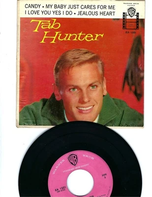 7 INCH EP- TAB HUNTER- "CANDY"/"JEALOUS HEART" + 2- WARNER BROS EA-1221 - Image 1 of 2