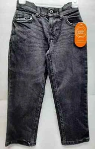 Skate Fit Jeans Boys Size 5 Black Denim Wonder Nation School Casual Work Play - Picture 1 of 4