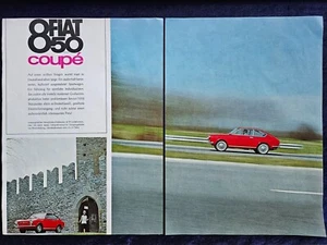 Fiat 850 Coupe originale Werbung aus 1965 DOPPELSEITE - Picture 1 of 2