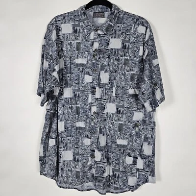 Camisa De Colección Triumph Of California Geométrica Para Hombres XL Manga Corta Botón Foto 1 de 4
