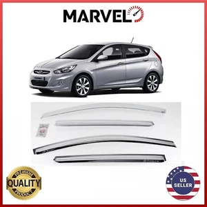 For Hyundai Accent 5 Door 2011-2017 Window Vent Visor Rain Guard Deflectors - Foto 1 di 4