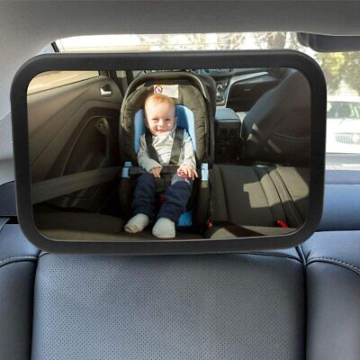 Large Wide View Car Baby Child Back Seat Mirror Adjustable View Rear Ward Safety • 10.49£