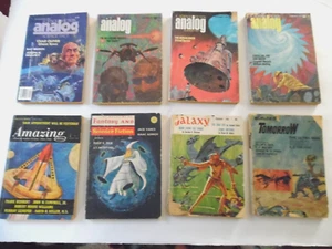Vintage Mixed Lot Of 8 Science Fiction Analog, Galaxy, Fantasy Magazines - Bild 1 von 11