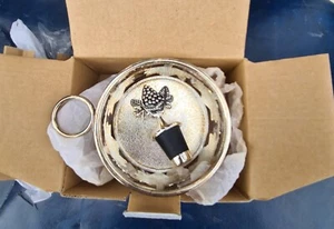 VINTAGE ORCHIDEE VERSILBERTER WEINFLASCHENHALTER & FLASCHENVERSCHLUSS - Bild 1 von 3