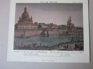 Dresde junto al puente del Elba hacia la medianoche impresión artística - Imagen 1 de 1