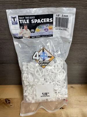 TAVY Two Sided Tile Spacers 100pc 1/8-in 1004 New - Image 1 of 2