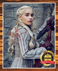 Emilia Clarke - Autografiada Firmada 8 x 10 (Juego de Tronos) Reimpresión - Imagen 1 de 4