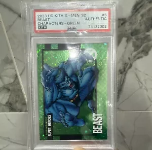 KITH 1992 Jim Lee impel Marvel X-Men Beast 1/10 Green Emerald PSA Graded Card - Picture 1 of 2