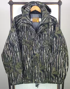 VTG CABELAS WHITETAIL Gore Tex Silent Fleece Hooded Jacket Size XL Mens Tre Bark - Picture 1 of 22