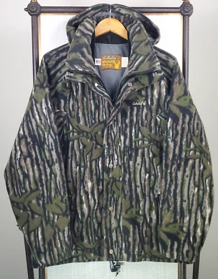 VTG CABELAS WHITETAIL Gore Tex Silent Fleece Hooded Jacket Size XL Mens Tre Bark - Image 1 of 4