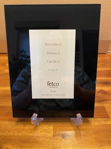 Fetco Home Decor Black Picture Frame 4”x6” Glass Frame. - Picture 1 of 8