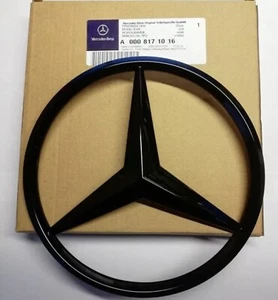 EMBLEMA PARRILLA DELANTERA CLASE MERCEDES A B C CLA E GLA INSIGNIA NEGRA C63 A45 CLA45 CLA45 - Imagen 1 de 2