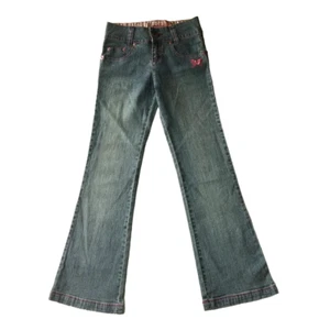 Joujou Girl's Vintage Y2K Flare Leg Jeans Size 14 Embellished 26 in Waist - Picture 1 of 5