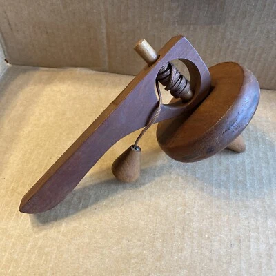 Antique WOODEN SPIN TOP TOY EC For A 50+ Year Old Toy - Image 1 of 4