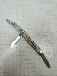 Schrade Scrimshaw Knife 80twe Large Sockman Eagle Mint - Picture 1 of 7