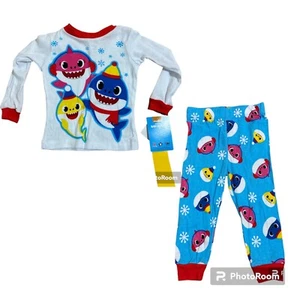 Nickelodeon Baby Shark Pajamas - Infant Sleepwear Set White/Blue - Size 2T, New! - Picture 1 of 4